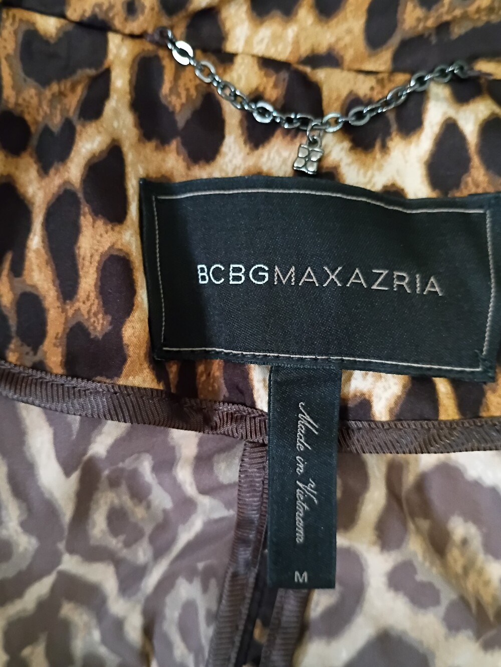 BCBGMaxAzria Leopard-Print Trench Coat in Brown and Black - Picture 14 of 16